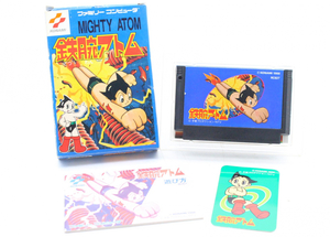 【ト石】☆レア☆ FC ファミコンソフト 鉄腕アトム 箱・取扱説明書・カード付き MIGHTY ATOM KONAMI コナミ ECZ01EWH08