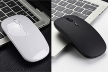 ワイヤレスマウス 黒 Bluetooth 5.0 USB充電式 薄型 静音 d_画像6