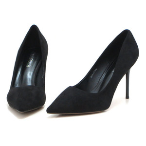  new goods large size pumps black 26cm 131346-42 suede style high heel 