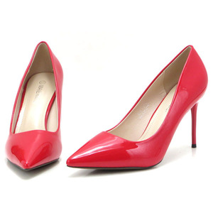  новый товар большой размер туфли-лодочки красный 28cm 131340-46 эмаль style высокий каблук 
