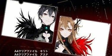 ソードアート・オンライン SAO ソードアートオンライン アノマリークエスト クリアファイル キリト アスナ ティザー kv