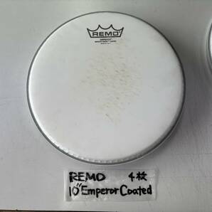 送料無料 中古 REMO COATED EMPEROR 10インチ ドラムヘッド 4枚セット の画像3