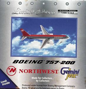 1/400 Gemini Jets ノースウエスト航空　northwest airlines 757-200