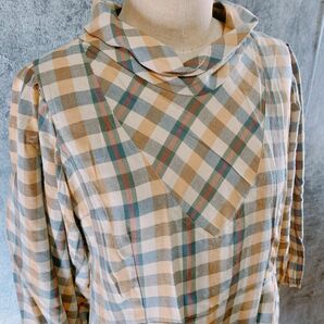 【レトロ・vintage】check dress ワンピース