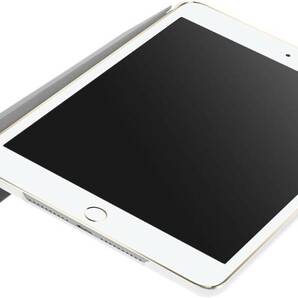 iPad mini 1/2/3 用 PU レザーカバー +ハードケース 超薄 軽量型 スタンド機能 スマートカバー ケース 三つ折 ホワイト 白の画像3