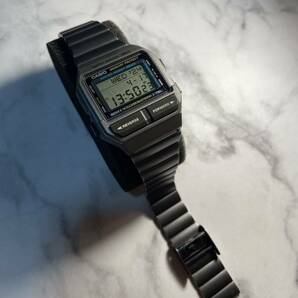 ★90's Vintage★【送料無料】 CASIO DATABANK DB-1500 ガンメタ 新品電池 メタルブレス データバンク EL発光ライト ヴィンテージカシオ！の画像5