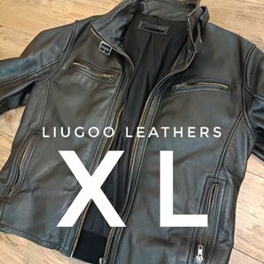 liugooleathers リューグー シングルライダース レザージャケット レザー XL