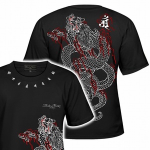 半袖 Tシャツ 服 BLOOD MONEY TOKYO 龍 炎 梵字 和柄 mbt-23002 黒 白 メンズ ファッション ヤクザ ヤンキー オラオラ系 派手