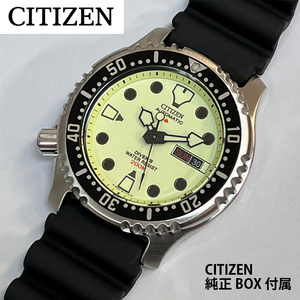 CITIZEN シチズン PROMASTER プロマスター NY0040-09W 全面蓄光 自動巻き ダイバーズウォッチ 日本未発売 腕時計 BOX付き　