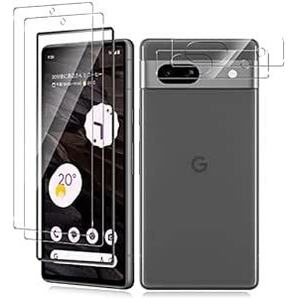 【2+2枚セット】For Google Pixel 7A ガラスフィルム（2枚）+カメラフィルム（2枚）旭硝子製 Kluso グーの画像1