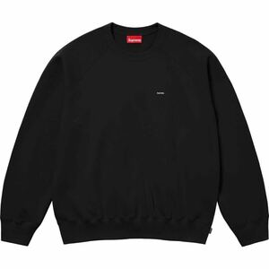 【L】新品 24SS Supreme シュプリーム Small Box Raglan Crewneck スモールボックスラグランクルーネック Black ブラック　黒