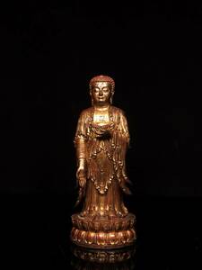 仏像 希少貴重 銅製 漆金 釈迦牟尼 仏陀 世尊 仏教 s