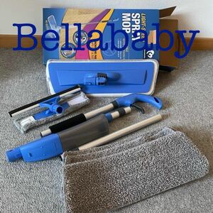 Bellababy スプレー モップ セット フロア 交換 パッド付 3枚 窓ガラス