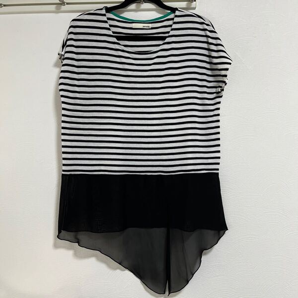 お値下げ!送料込! SHOO-LA-RUE 半袖チュニック Lサイズ used