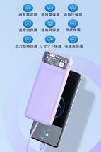 モバイルバッテリー 20000mAh 軽量 小型 PSE認証済　カラー：白_画像5