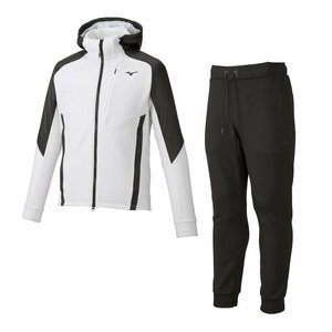 956991-MIZUNO/ stretch fleece heavy jacket & pants top and bottom set men's training wear /M