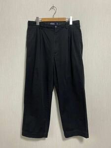 1990s Polo Ralph Lauren チノパン 黒 ツータック パンツ ボトムス ブラック polochino chino vintage ヴィンテージラルフローレン