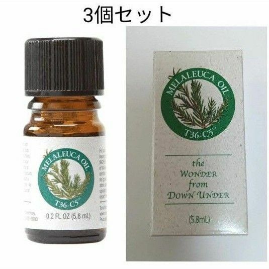 メラルーカオイル ティーツリーオイル ティートリーオイル 精油 エッセンシャルオイル アロマオイル 5.8ml 3個セット