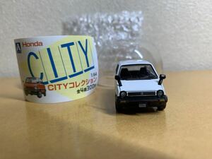 アオシマ 〓　ガシャポン／ガチャガチャ〓ホンダ　シティ　コレクション　白　1/64　Honda CITY　コレクション　未使用　保管品