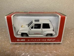 ダイヤペット 〓G-40 ホンダ シティ ターボ Ⅱ 白　箱付き 【希少】HONDA CITY TURBOⅡ ／ターボ2 ／ブルドッグ