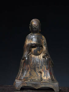 【古寶奇蔵】銅製・泥金・真武大帝像・置物・賞物・中国時代美術