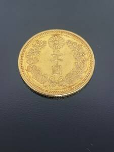 【18694】 新20円金貨 二十圓 大正4年 重量：16.67g / 近代金貨 貨幣 硬貨 コイン 金 古銭 佐川60サイズ発送