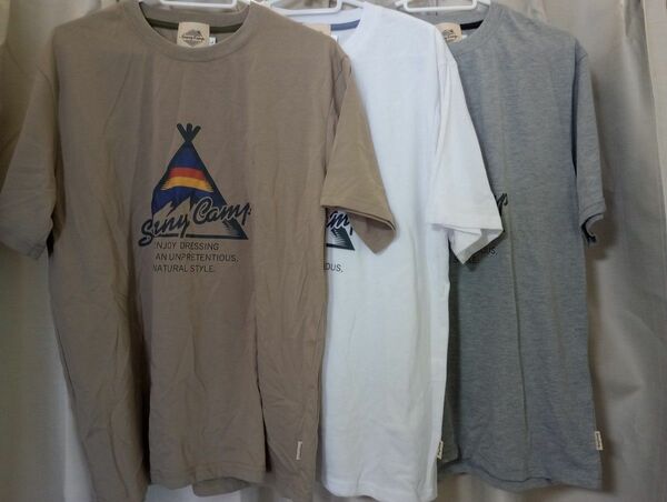 Sunny Camp Tシャツ　 メンズ　Lサイズ半袖3枚セット