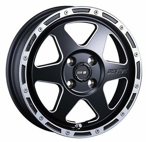 SSR DEVIDE TR-6 15インチ 4.5J +43 4-100 フラットブラックポリッシュ 4本セット SSR ディバイド TR6