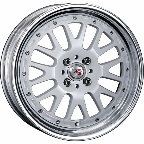 RS WP MAXI MONOBLOCK 16インチ 6.5J +38 4-100 ホワイト/ポリッシュリップ 4本セット クリムソン RS WP MAXI モノブロック CRIMSON