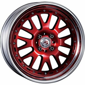 RS WP MAXI MONOBLOCK 16インチ 5.5J +45 4-100 レッドクリア/ポリッシュリップ 4本セット クリムソン RS WP MAXI モノブロック CRIMSON