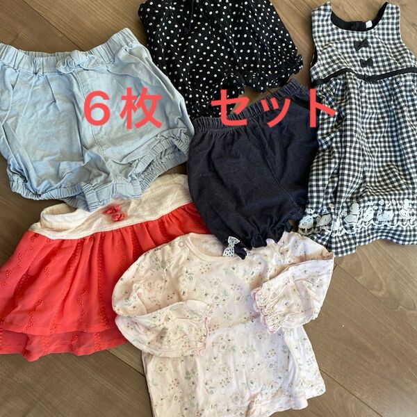 女の子80センチ　春服　ショートパンツ　Tシャツ　ワンピース　ベビー服1歳半　ガールズ　トップス　スカート