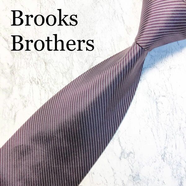 BROOKS BROTHERS ネクタイ　ストライプ　パープル系