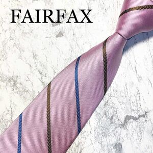 FAIRFAX ネクタイ　ピンク　ストライプ