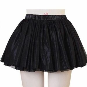 新品　ミニスカート　パニエ　ボリューム　黒　チュールスカート　チュチュ　スカート