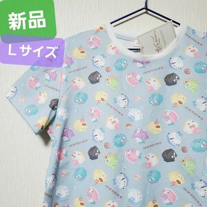 新品 サンリオ tシャツ キティ 総柄 シナモン ばつ丸 ポチャッコ クロミ