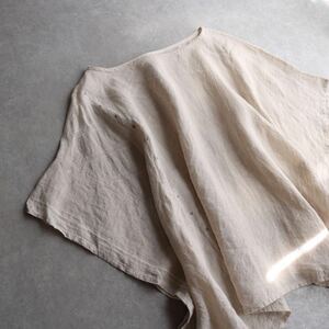 nest robe / ネストローブ 刺繍 ポンチョ ブラウス リネン 綿麻 ベージュ 日本製 トップス ゆったり レディース 上品 大人かわいい