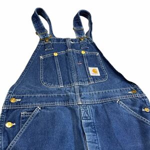 90s USA製 Carhartt オーバーオール W36 L30 デニム ペインター ワーク ジーンズ ワークパンツ つなぎ カーハート ヴィンテージ