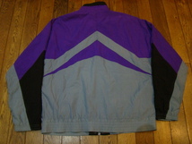 美品 90's Nike nylon jacket XLサイズ パープル ブラック ナイキ ナイロンジャケット フルジップ ジャンパー ブルゾン ウインドブレーカー_画像6