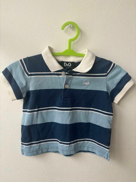 D&G junior ドルチェ&ガッバーナ ジュニア　の半袖ポロシャツ　※サイズ不明（恐らく70程度）なので画像ご確認ください。