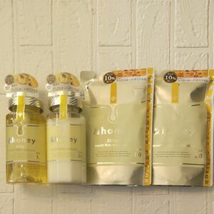 ＆honey Silky スムースモイスチャー シャンプー440ml 詰め替え385ml、トリートメント445g 詰め替え385g