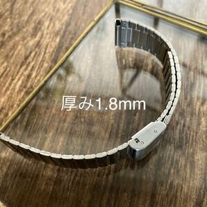 18mm 銀色 ヤレタバンド 薄型 時計ベルト 時計バンド 中古品の画像5