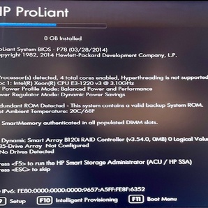 T3722 HP ProLiant ML310e Gen8 V2 Xeon E3-1220 v3 3.10GHz タワー型サーバー の画像3