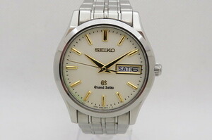 1 иен ~[ рабочий товар ]Grand Sieko Grand Seiko GS наручные часы мужской 9F83-9A40 дата кварц 4-1-18