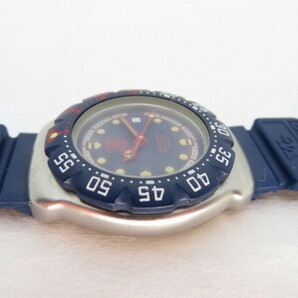 1円～【動作品】TAG HEUER タグホイヤー フォーミュラ1 プロフェッショナル200m WA1410 ボーイズ 腕時計 デイト ネイビーベルト 4-4-14の画像5