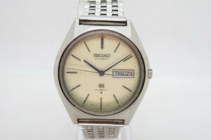 1円～【不動】Grand Seiko グランド セイコー GS　ハイビート 5646-7010 メンズ　自動巻腕時計　デイデイト　メダリオン シルバー　4-4-2