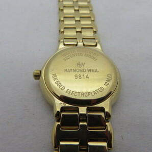 1円～【動作品】RAYMONDO WEIL レイモンドウィル  GENEVE ジュネーブ 9814 スモセコ レディース腕時計 18K ゴールド 4-7-6の画像6