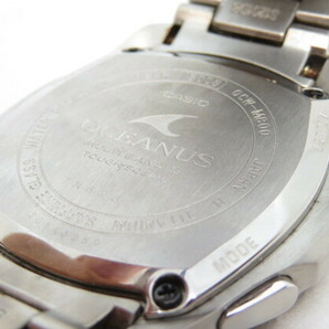 1円～【動作品】CASIO カシオ OCEANUS オシアナス クロノグラフ 電波ソーラー OCW-M800 メンズ腕時計 取説有 シルバー 4-9-18の画像7