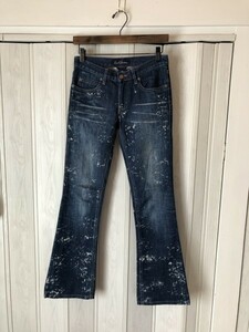 *Earl jean/ Earl Jean /75 JEAN/ повреждение обработка. прекрасный ножек Denim брюки *21