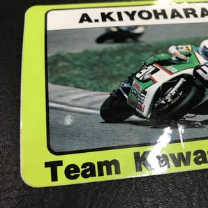 T3134 Team Kawasaki A.KIYOHARA ステッカー 当時物 希少 激レア ミスターカワサキ 清原明彦 レジェンド KAWASAKI カワサキの画像2