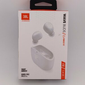 2930〇/JBL ワイヤレスイヤホン WAVE BUDS JBLWBUDSWHT Bluetooth IP54防水防塵 アプリ対応USBタイプC ホワイト【0322】